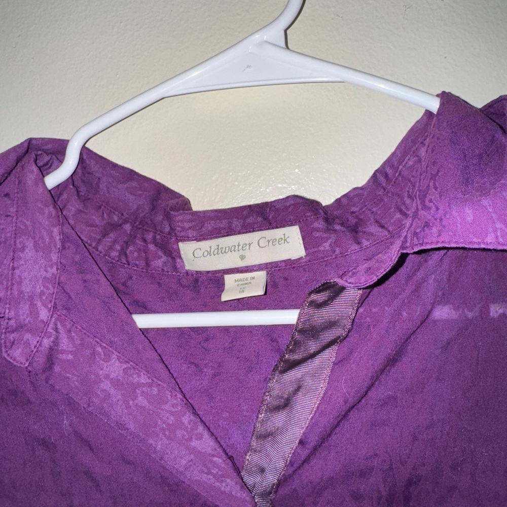 Purple button up - Picture 3 of 4
